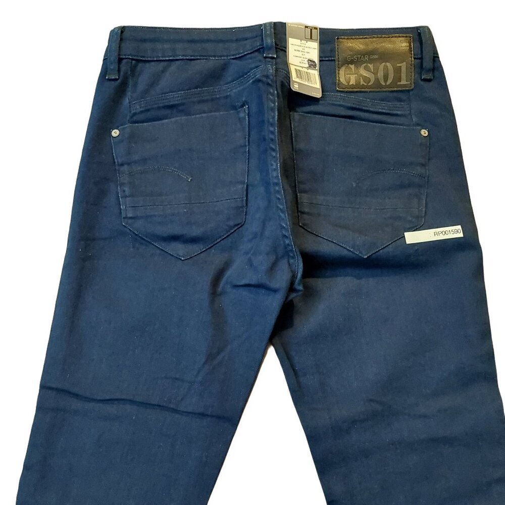 Retro Vintage G-Star GS01 New Radar H.W. Skinny Blue Denim Jeans Sz 27 NWT - Picture 6 of 8